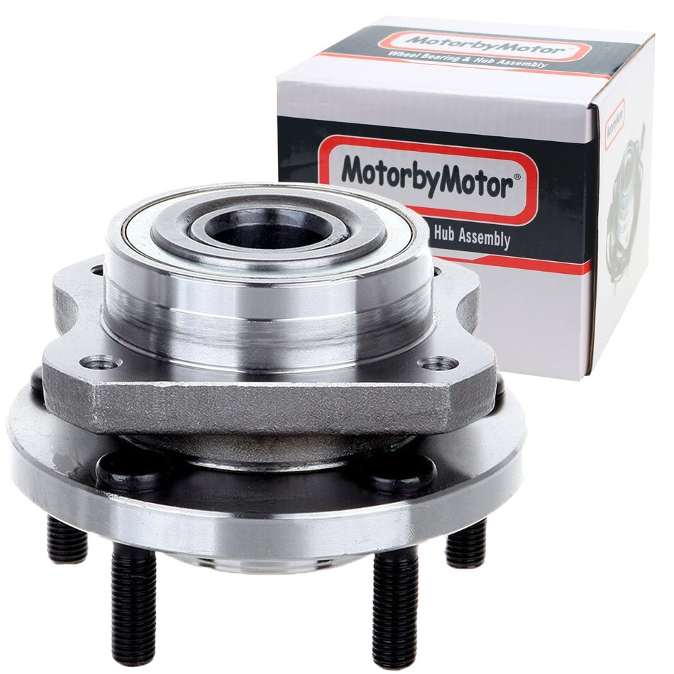 MotorbyMotor 513123 Front Heavy Duty Wheel Bearing Assembly w/5 Lugs for Chrysler Voyager Town & Country Prowler Grand Voyager, Dodge Caravan Grand Caravan, Plymouth Voyager Prowler Grand Voyager MotorbyMotor