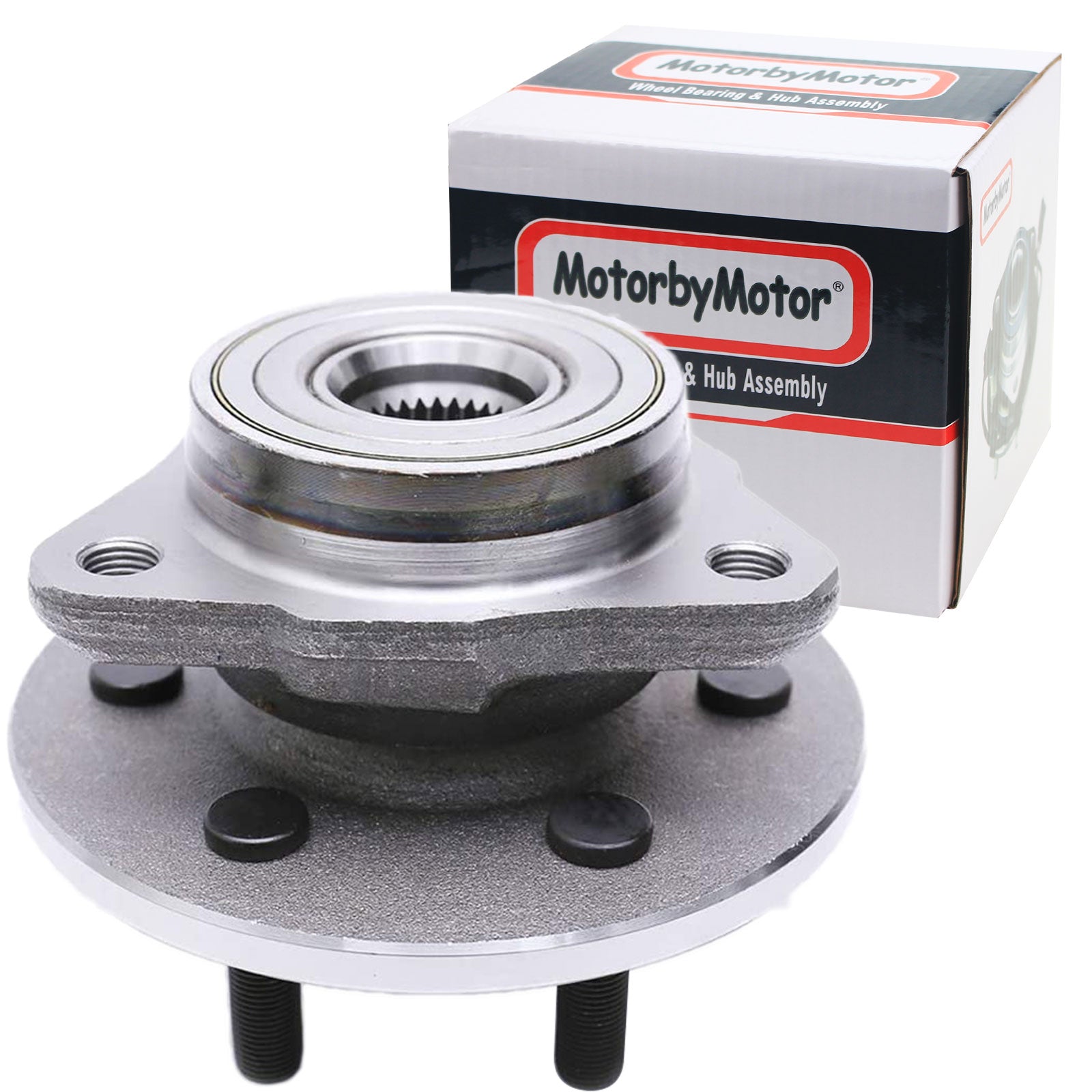 MotorbyMotor 515007 Front Wheel Bearing and Hub Assembly 4WD with 6 Lugs Fits for Dodge Durango Dakota Low-Runout OE Directly Replacement Hub Bearing (4x4) MotorbyMotor