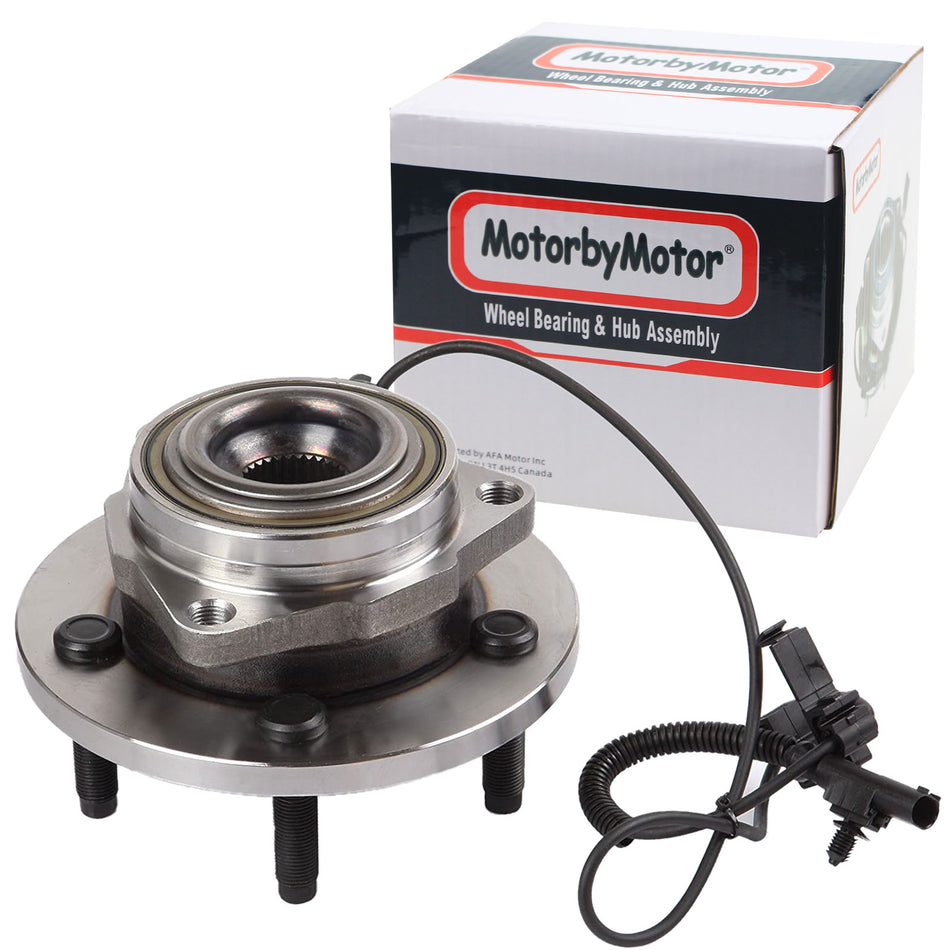 MotorbyMotor 513229 Front Wheel Bearing Hub Assembly 5 Lugs Dodge Dakota, Mitsubish Raider,Ram Dakota Low-Runout OE Directly Replace Hub Bearing w/ABS MotorbyMotor