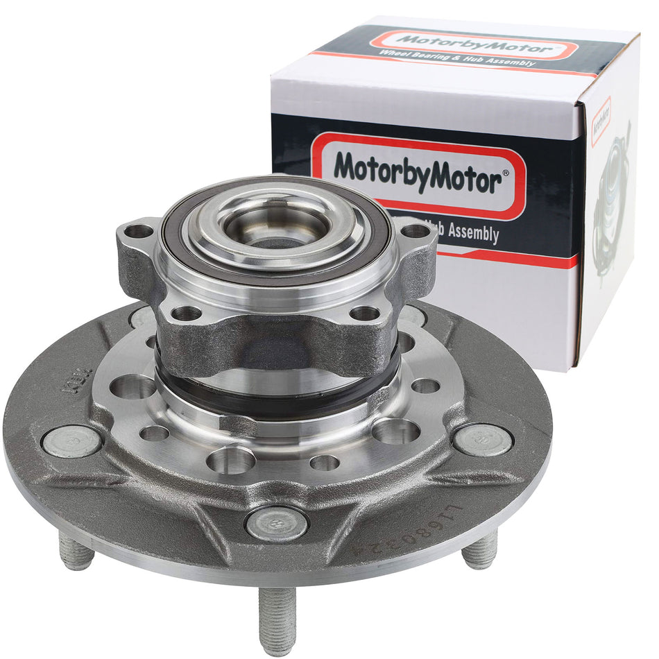 MotorbyMotor 515153 Front Wheel Bearing and Hub Assembly with 5 Lugs fits for Ford Transit 150 250 350 [SRW Models ONLY] Low-Runout OE Directly Replacement Hub Bearing MotorbyMotor