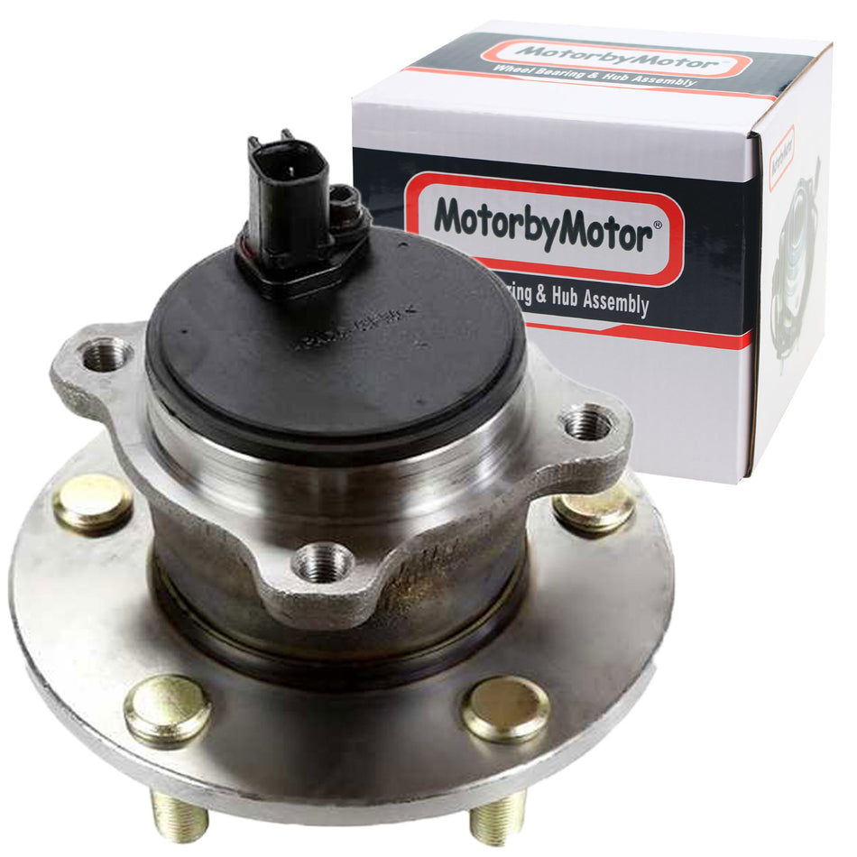 MotorbyMotor 512347 Rear Wheel Bearing Hub Assembly 5 Lugs Mazda 3,Mazda 5 Low-Runout OE Directly Replace Hub Bearing w/ABS MotorbyMotor