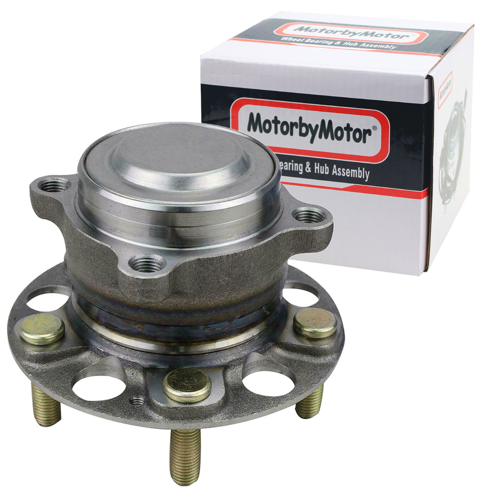 MotorbyMotor 512516 Rear Wheel Bearing and Hub Assembly with 5 Lugs fits for Honda Accord (2.0L L4 Electric/Gas Models Only) Low-Runout OE Directly Replacement Hub Bearing MotorbyMotor