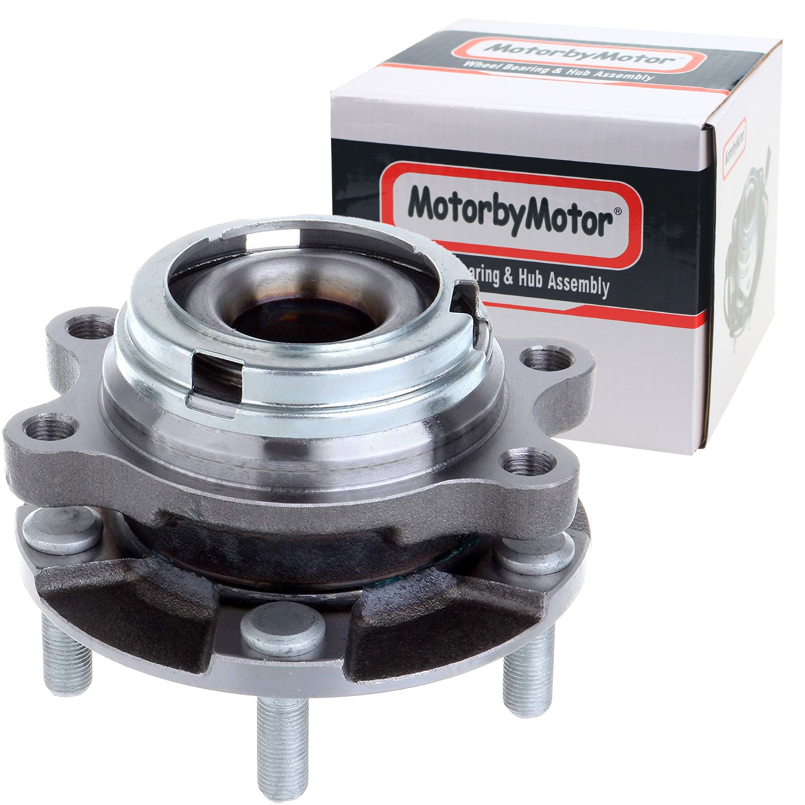 MotorbyMotor HA590125 Front Wheel Bearing and Hub Assembly w/5 Lugs for Infiniti EX35 EX37 FX35 FX37 FX45 FX50 G25 G35 G37 M35 M37 M45 M56 Q40 Q50 Q60 Q70 QX50 QX70 Hub Bearing (AWD) MotorbyMotor