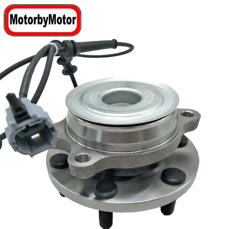 MotorbyMotor 515064 Front Wheel Bearing and Hub Assembly 2WD with 6 Lugs Fit for Nissan Frontier Pathfinder Xterra, Suzuki Equator Low-Runout OE Directly Replacement Hub Bearing (2WD RWD, w/ABS) MotorbyMotor