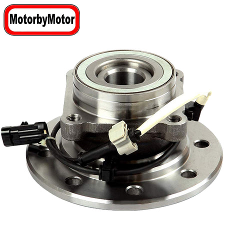 MotorbyMotor 515041 Front Wheel Bearing and Hub Assembly 4WD with 8 Lugs Fits for Chevy K1500 K2500 K3500, GMC K1500 K2500 K3500 Low-Runout OE Directly Replacement Hub Bearing (4x4, w/ABS) MotorbyMotor