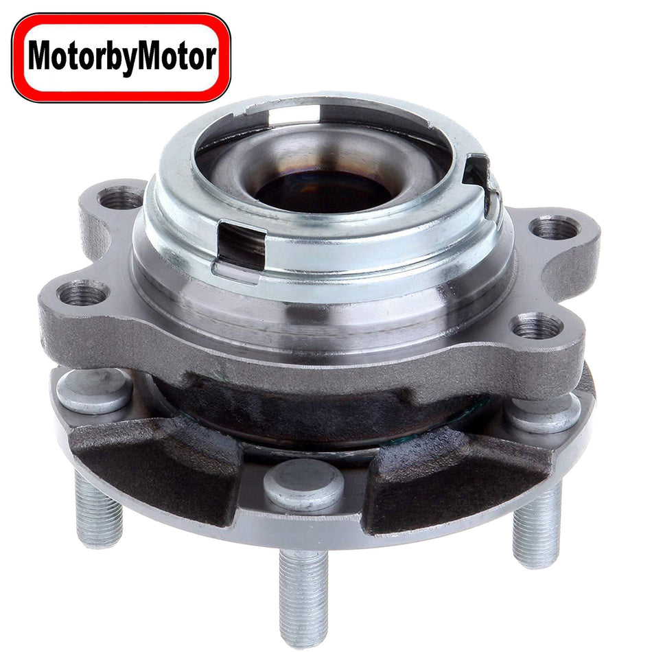 MotorbyMotor HA590125 Front Wheel Bearing and Hub Assembly w/5 Lugs for Infiniti EX35 EX37 FX35 FX37 FX45 FX50 G25 G35 G37 M35 M37 M45 M56 Q40 Q50 Q60 Q70 QX50 QX70 Hub Bearing (AWD) MotorbyMotor