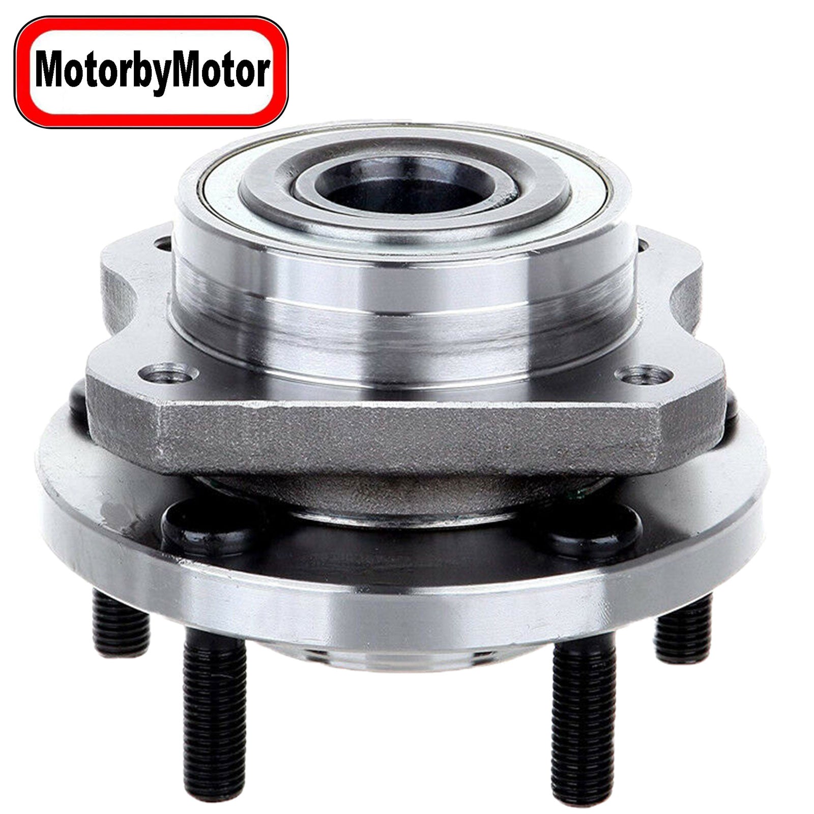 MotorbyMotor 513123 Front Heavy Duty Wheel Bearing Assembly w/5 Lugs for Chrysler Voyager Town & Country Prowler Grand Voyager, Dodge Caravan Grand Caravan, Plymouth Voyager Prowler Grand Voyager MotorbyMotor
