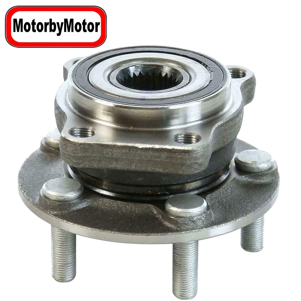 MotorbyMotor 513413 Front Heavy Duty Wheel Bearing Assembly with 5 Lugs Fits for Subaru Crosstrek Forester Impreza XV Crosstrek Wheel Bearing and Hub Assembly MotorbyMotor