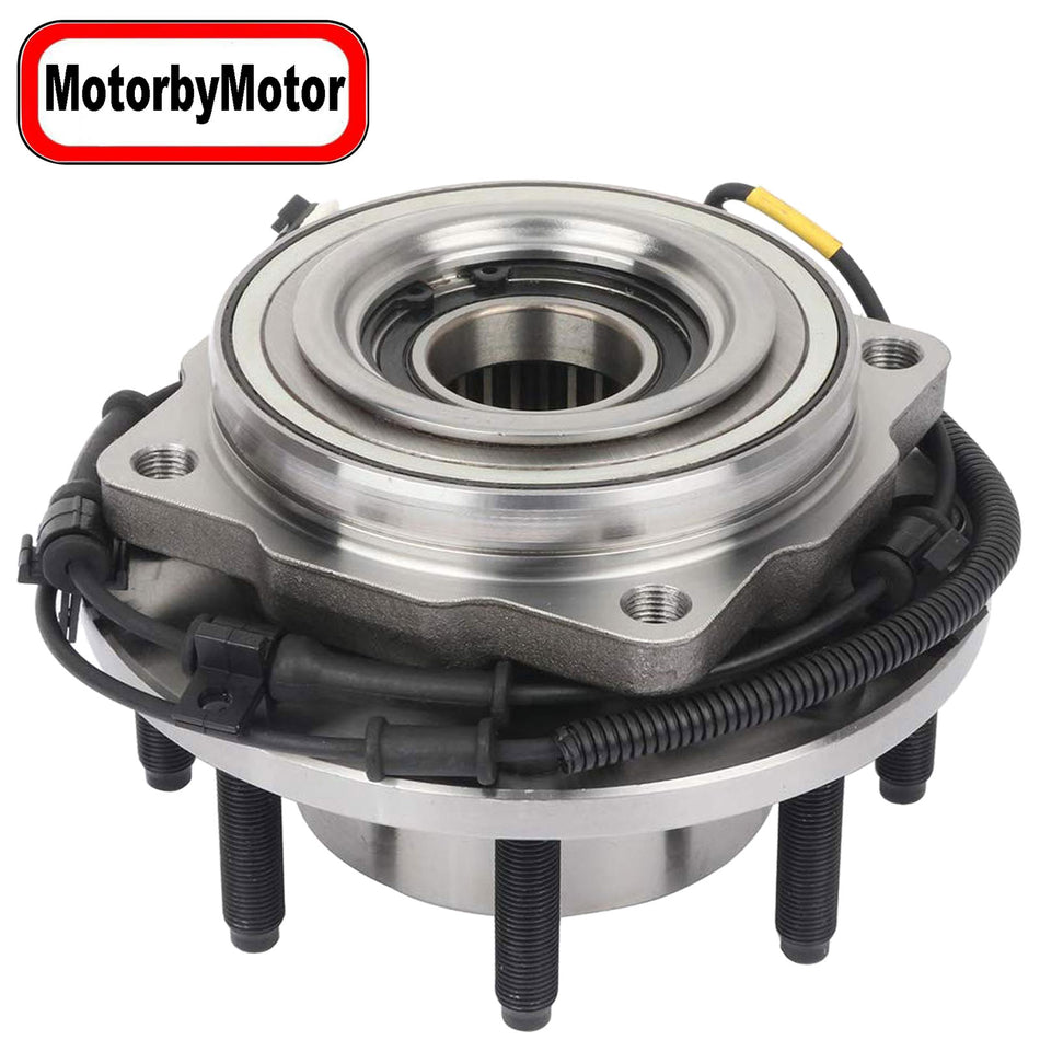 MotorbyMotor 515130 (4WD) Front Heavy Duty Wheel Bearing Assembly with 8 Lugs Fits for 2011-2016 Ford F-250 F-350 Super Duty Wheel Bearing and Hub Assembly (4x4, SRW Models, w/ABS)-Single Rear Wheels MotorbyMotor