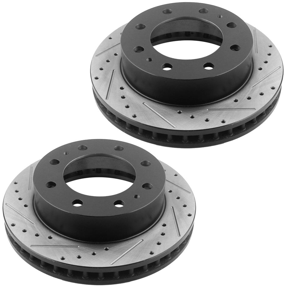 MotorbyMotor Front Brake Rotors 324.6 mm Drilled & Slotted Brake Rotor Fits for Chevy Avalanche Express 2500 3500 Silverado 1500 2500 3500, GMC Savana 2500 3500 Sierra 1500 2500 3500 Yukon XL MotorbyMotor