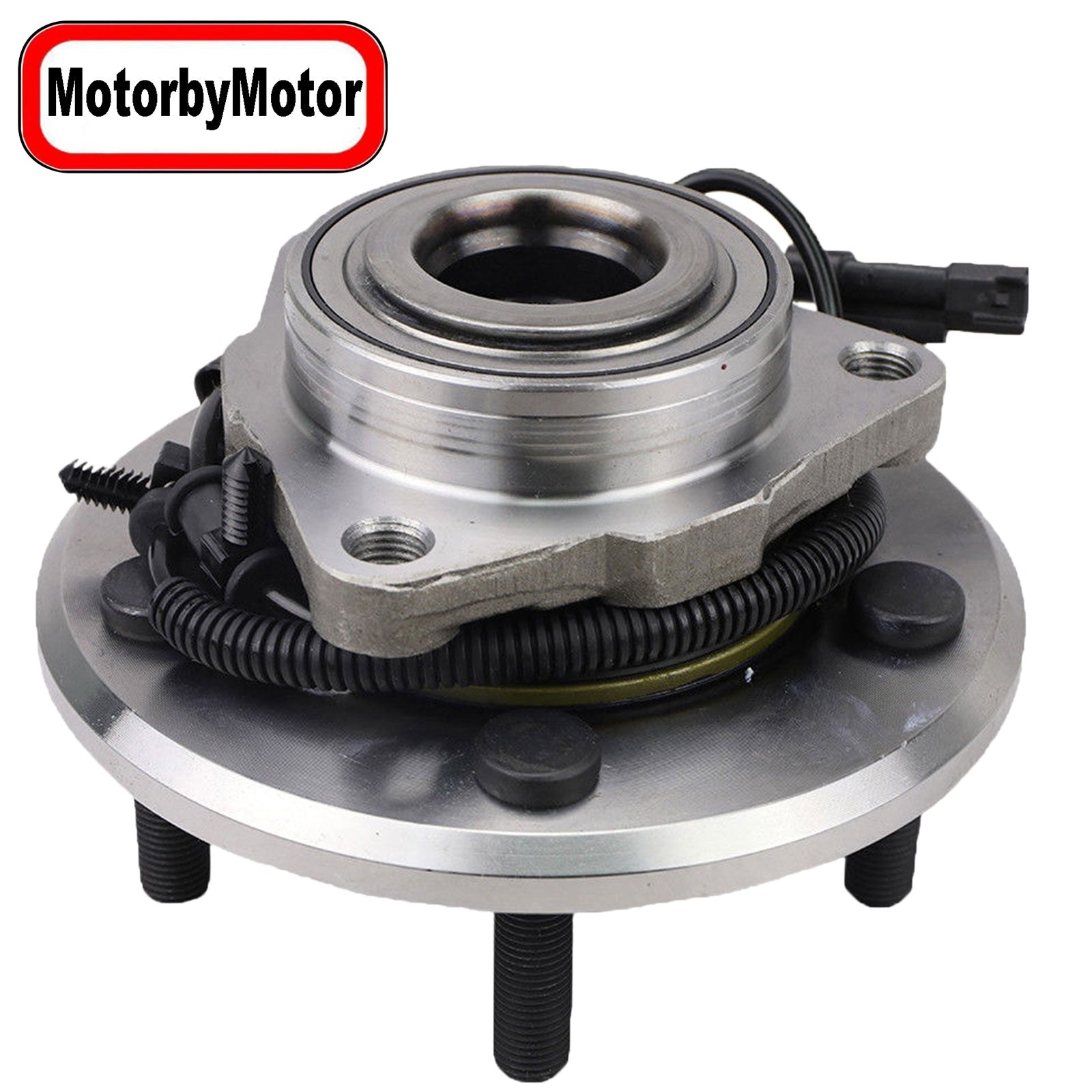 MotorbyMotor 515151 Front Wheel Bearing and Hub Assembly w/5 Lugs Fits for 2012-2018 Dodge Ram 1500, 2019 Dodge Ram 1500 Classic Low-Runout OE Directly Replacement Hub Bearing w/ABS MotorbyMotor