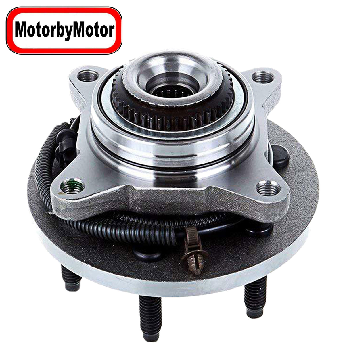 MotorbyMotor 515079 (4WD) Front Wheel Bearing and Hub Assembly with 6 Lugs Fits for Ford F-150, Lincoln Mark LT Navigator Low-Runout OE Directly Replacement Hub Bearing w/ABS MotorbyMotor