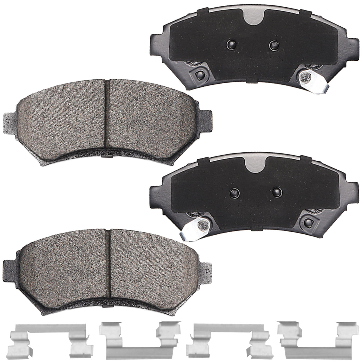 MotorbyMotor 4PC Front Ceramic Brake Pads with Hardware Kits Fits for Buick Century Lesabre Regal, Chevrolet Venture, Oldsmobile Intrigue Silhouette, Pontiac Bonneville Grand Prix Montana Trans Sport MotorbyMotor