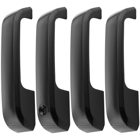 4PCS Exterior Door Handle Fits for 2015-2020 Ford F-150, 2017-2022 Ford F-250 F-350 F-450 Super Duty Outer Outside Car Door Handle (Gloss Black) MotorbyMotor