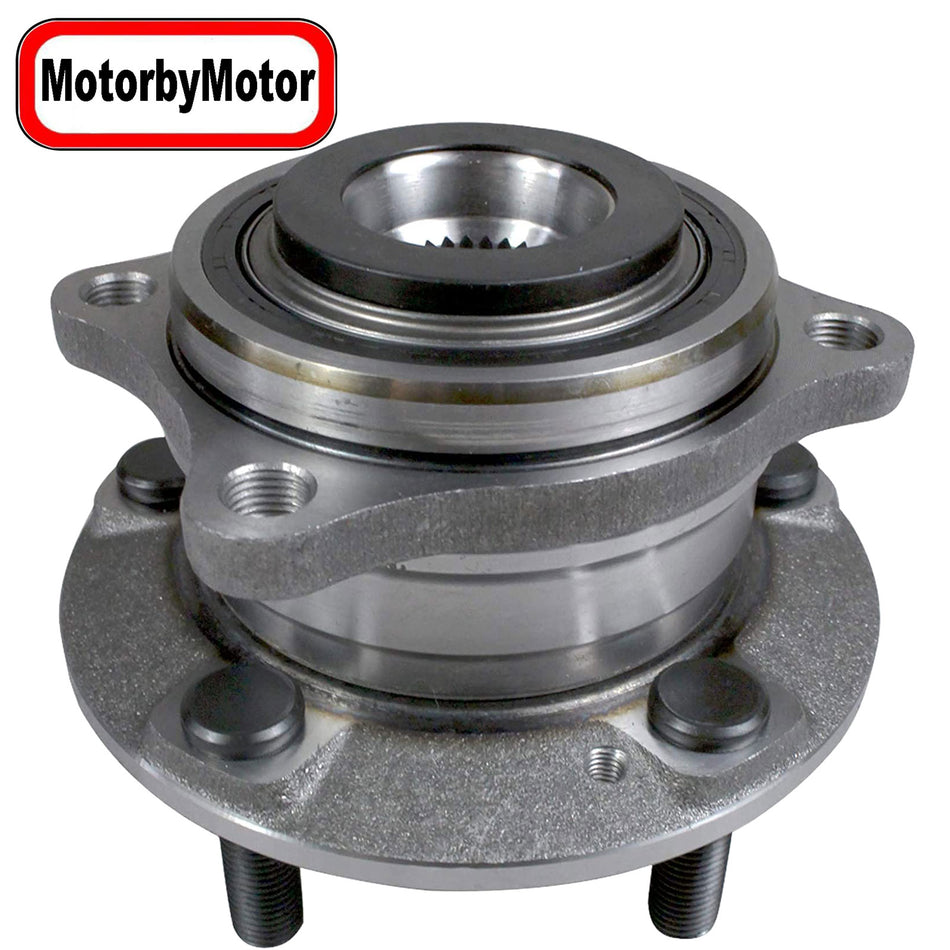 MotorbyMotor 513266 Front Rear Wheel Bearing and Hub Assembly with 5 Lugs Fits for Hyundai Santa Fe XL Veracruz, Kia Rondo Sorento Low-Runout OE Directly Replacement Hub Bearing MotorbyMotor