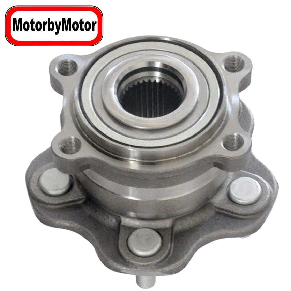 MotorbyMotor 512379 Rear Wheel Bearing and Hub Assembly w/5 Lugs fits Infiniti EX37 FX37 FX50 G37 M35h M56 370Z EX35 FX35 G25 M35 M37 M45 G35 Q50 Q70,Nissan 370Z Low-Runout OE Directly Replacement MotorbyMotor