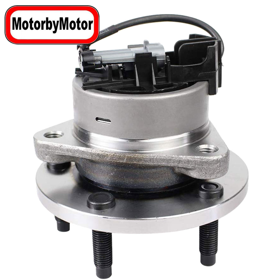 MotorbyMotor 513206 Front Wheel Bearing and Hub Assembly with 5 Lugs Fits for Pontiac Pursuit G5, Chevrolet Cobalt HHR, Saturn Ion Red Line Hub Bearing (w/ABS) MotorbyMotor