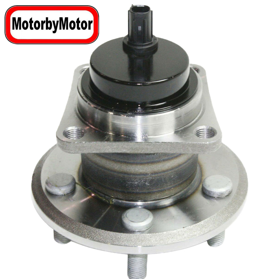 MotorbyMotor 512403 Rear Wheel Bearing and Hub Assembly with 5 Lugs fits for Ponitac Vibe,Toyota Corolla,Toyota Corolla iM,Toyota Matrix Low-Runout OE Directly Replacement Hub Bearing w/ABS MotorbyMotor