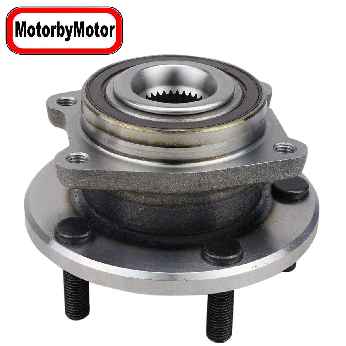 MotorbyMotor 513263 Front Wheel Bearing and Hub Assembly with 5 Lugs fits for Chrysler 200 Sebring Cirrus, Dodge Avenger Caliber Low-Runout OE Directly Replacement Hub Bearing (ABS Encoder) MotorbyMotor