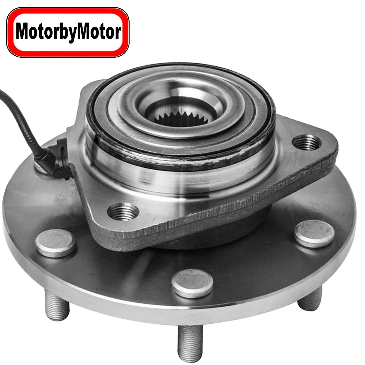 MotorbyMotor 515066 Front Wheel Bearing and Hub Assembly with 6 Lugs fits for Infiniti QX56, Nissan Armada Pathfinder Titan Low-Runout OE Directly Replacement Hub Bearing w/ABS MotorbyMotor