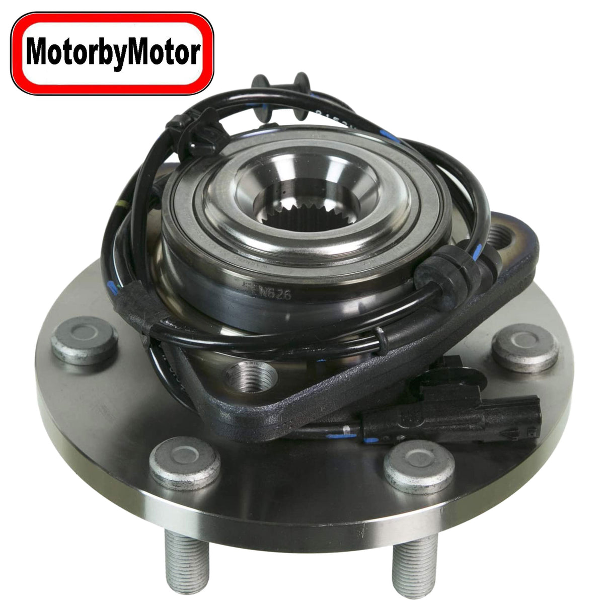 MotorbyMotor 515127 Front Wheel Bearing and Hub Assembly with 6 Lugs Fits for Infiniti QX56 2011-2013, Infiniti QX80 2014-2019, Nissan Armada 2017-2020 Low-Runout OE Directly Replacement Hub Bearing MotorbyMotor