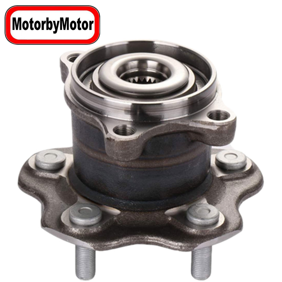 MotorbyMotor 512373 Rear Wheel Bearing and Hub Assembly with 5 Lugs Fits for 2011-2014 Nissan Juke, 2008-2013 Nissan Rogue Low-Runout OE Directly Replacement Hub Bearing (AWD) MotorbyMotor