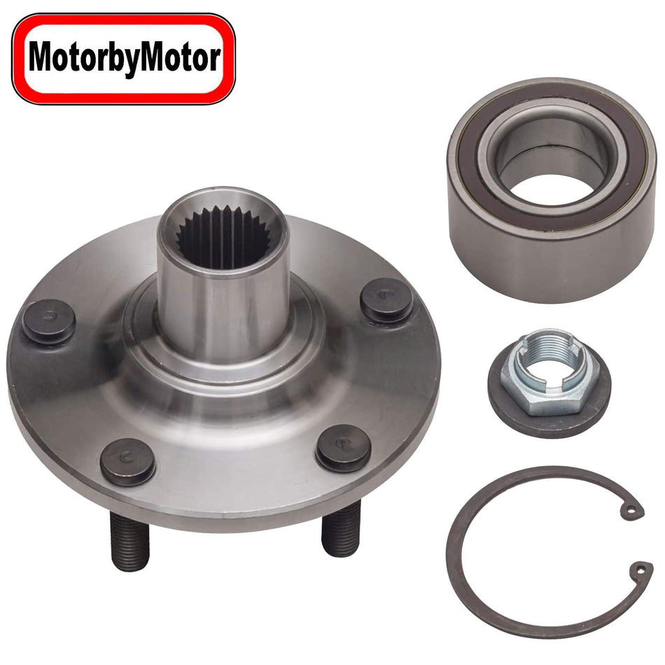 MotorbyMotor 518519 Front Wheel Bearing Hub Assembly with 5 Lugs Ford Transit Connect Low-Runout OE Directly Replace Hub Bearing MotorbyMotor