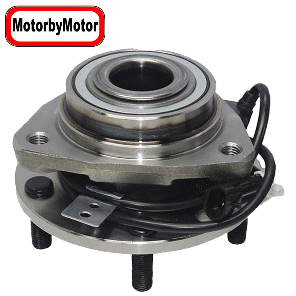 MotorbyMotor 513124 Front Wheel Bearing and Hub Assembly 4WD with 5 Lugs Fits for Chevrolet S10 Blazer, GMC Jimmy Sonoma, Isuzu Hombre,Oldsmobile Bravada HUb Bearing (4x4, w/ABS) MotorbyMotor