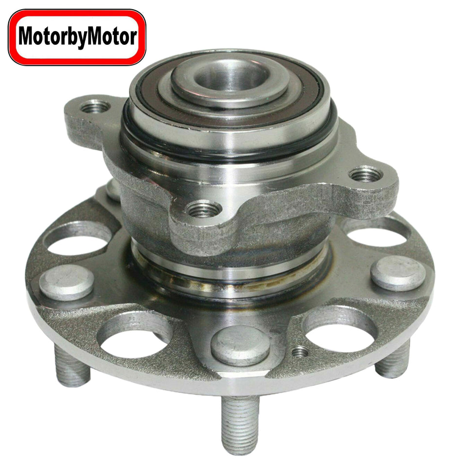 MotorbyMotor 512257 Rear Heavy Duty Wheel Bearing and Hub Assembly with 5 Lugs, 2006-2011 Honda Civic (LX DX Models ONLY)  (w/ABS) MotorbyMotor