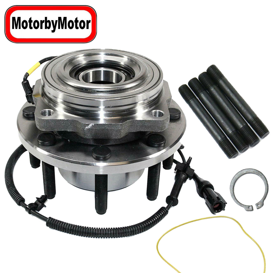 MotorbyMotor 515081(4WD) Front Heavy Duty Wheel Bearing Assembly with 8 Lugs Fits for Ford F-250 F-350 Super Duty Wheel Bearing and Hub Assembly (w/ABS, SRW)-Single Rear Wheel ONLY MotorbyMotor