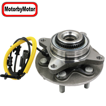 MotorbyMotor 515181 Front Wheel Bearing and Hub Assembly 4WD with 6 Lugs Fits for Ford Expedition, Lincoln Navigator OE Directly Replacement Hub Bearing (4x4, w/ABS) MotorbyMotor