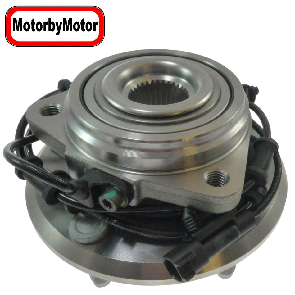 MotorbyMotor HA590482 Front Wheel Bearing and Hub Assembly with 5 Lugs fits for Jeep Wrangler,Jeep Wrangler JK Low-Runout OE Directly Replacement Hub Bearing w/ABS 4WD MotorbyMotor