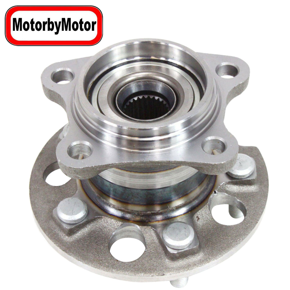 MotorbyMotor 512284 Rear Wheel Bearing and Hub Assembly with 5 Lugs Fits for Lexus RX330 RX350 RX400H, Toyota Venza Highlander Low-Runout OE Directly Replacement Hub Bearing (AWD) MotorbyMotor