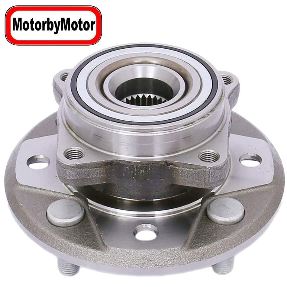 MotorbyMotor 950-003 Front Wheel Bearing and Hub Assembly with 4 Lugs Fits for Acura CL 1997, Honda Accord 1990-1997 Low-Runout OE Directly Replacement Hub Bearing MotorbyMotor