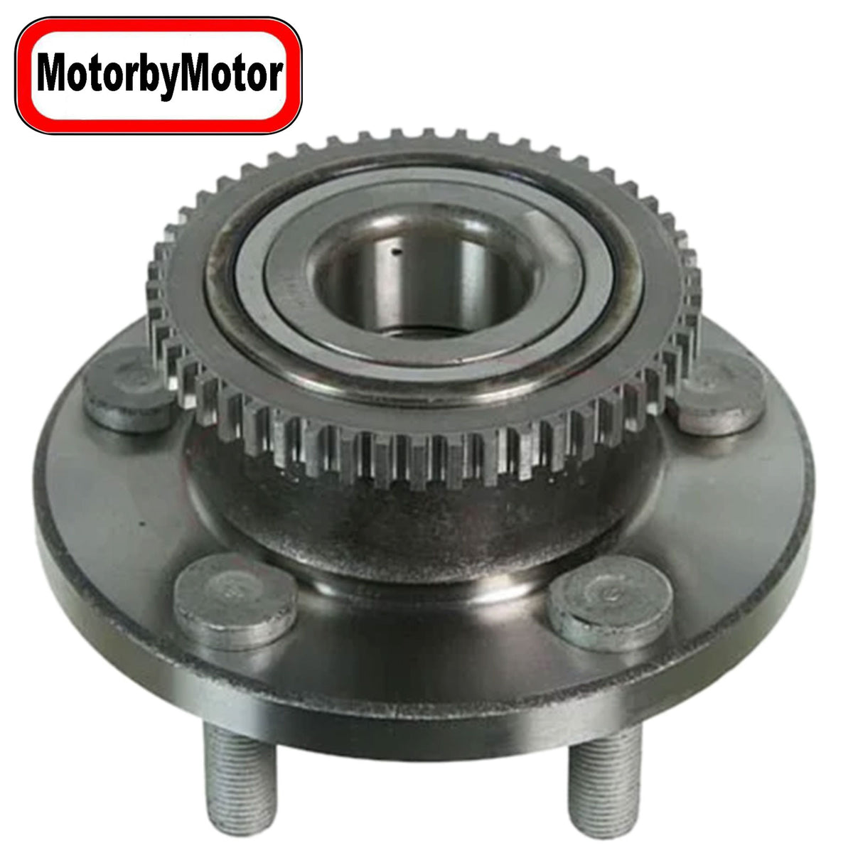 MotorbyMotor 513346 Front Wheel Bearing and Hub Assembly with 5 Lugs fits for Ford Mustang [2.3L, 3.7L, 5.0L (GT)] Low-Runout OE Directly Replacement Hub Bearing MotorbyMotor