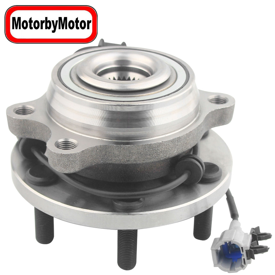 MotorbyMotor 515065 Front Wheel Bearing and Hub Assembly 4WD with 6 Lugs fits for Nissan Frontier Pathfinder Xterra,Suzuki Equator Low-Runout OE Directly Replacement Hub Bearing w/ABS MotorbyMotor