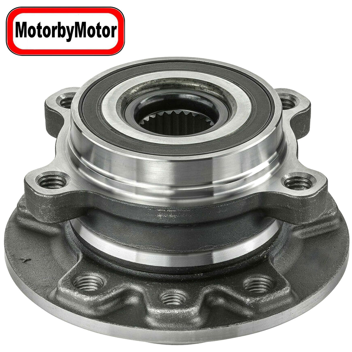 MotoorbyMotor 513389 Front Rear Wheel Bearing and Hub Assembly Fits 2016-2018 Fiat 500X, 2015-2018 Jeep Renegade Low-Runout OE Directly Replacement MotorbyMotor