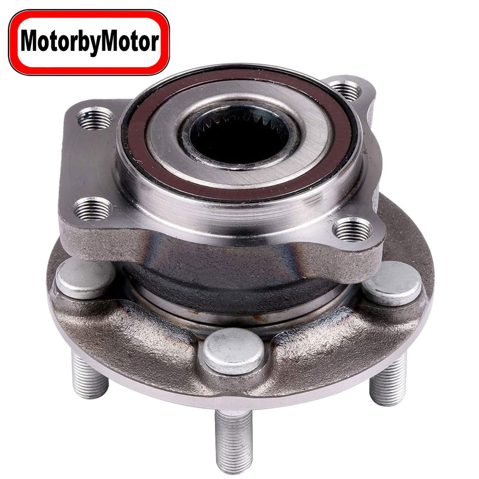 MotorbyMotor 513220 Front Wheel Bearing & Hub Assembly For 2005-2014 Subaru Outback, 2005-2014 Subaru Legacy Wheel Hub w/5 Lugs w/ABS MotorbyMotor