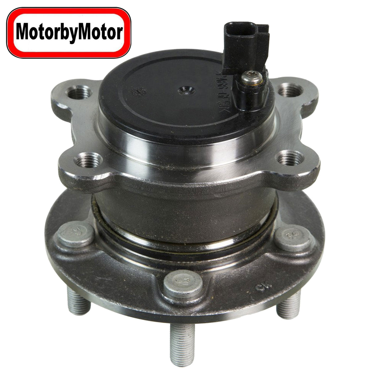 MotorbyMotor 512499 2WD Rear Heavy Duty Wheel Bearing Assembly with 5 Lugs Fits for Ford C-Max Escape, Lincoln MKC Wheel Bearing Assembly (Without Parking Assist) MotorbyMotor