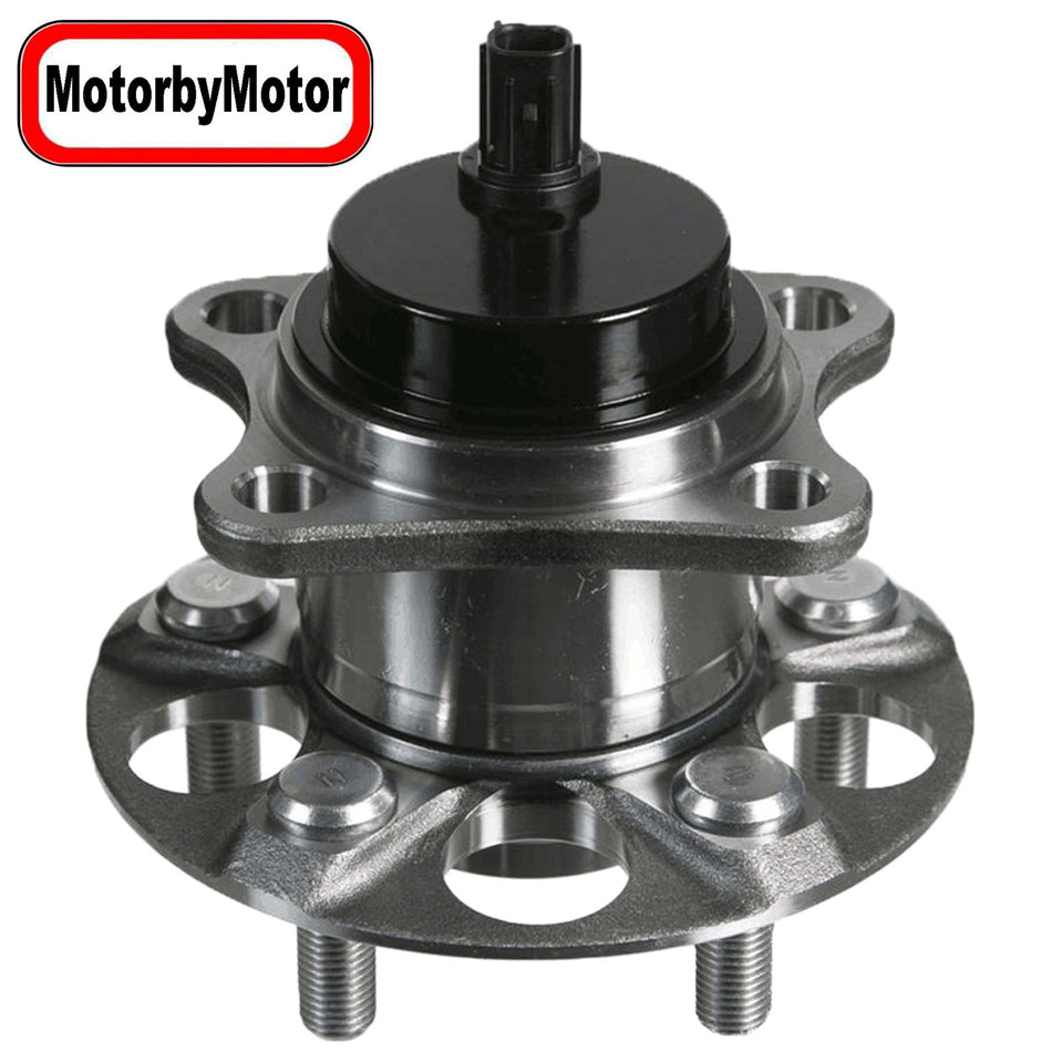 MotorbyMotor 512505 Rear Wheel Bearing and Hub Assembly with 5 Lugs Fits for 2010-2015 Toyota Prius (Will Not Fit Toyota Prius C and Prius V), 2012-2015 Toyota Prius Plug-in Hub Bearing-w/ABS MotorbyMotor