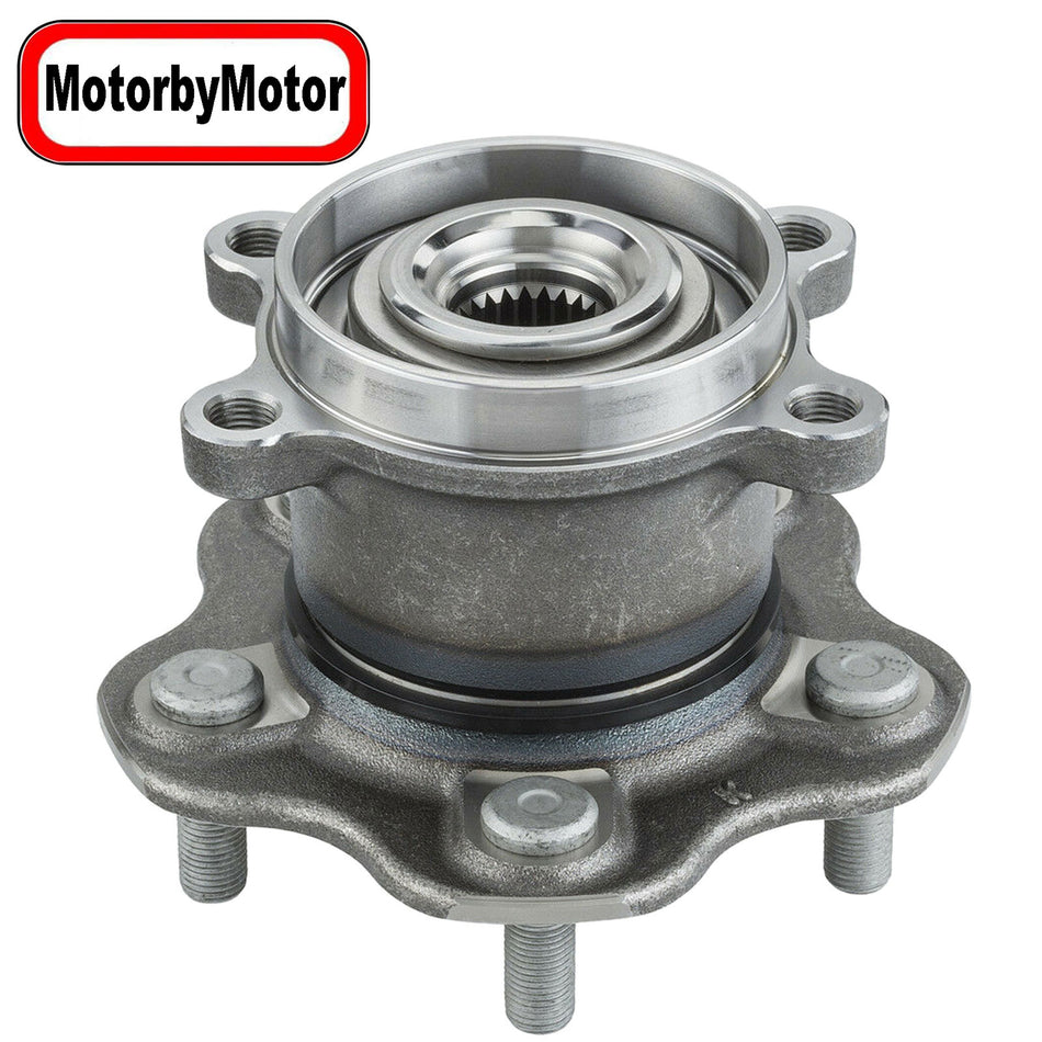 MotorbyMotor 512535 Rear Wheel Bearing and Hub Assembly with 5 Lugs fits for Nissan Juke Rogue Qashqai Select Low-Runout OE Directly Replacement Hub Bearing AWD MotorbyMotor