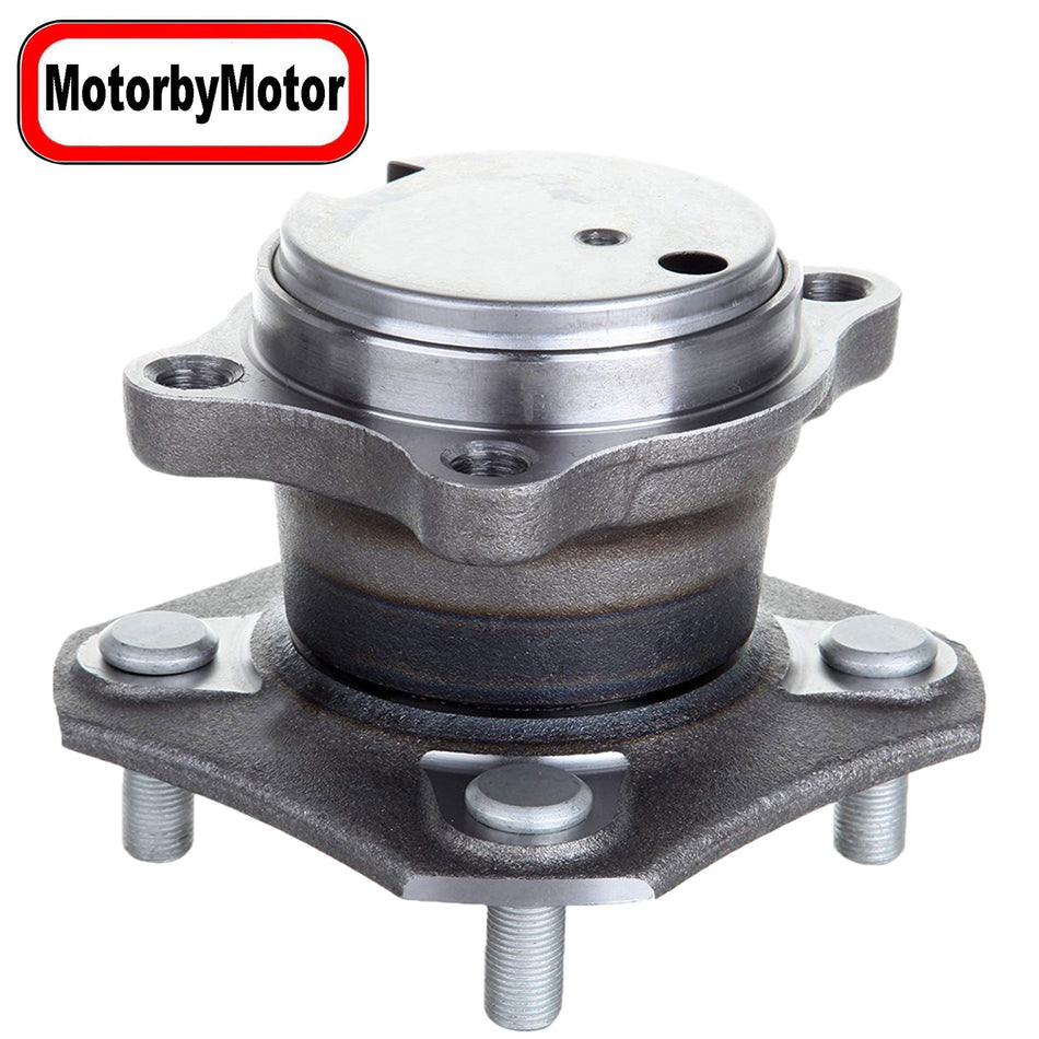 MotorbyMotor 512384 Rear Wheel Bearing Hub Assembly with 4 Lugs Fits for 2007-2012 Nissan Sentra (2.0L Only, 4-Wheel ABS) Low-Runout OE Directly Replacement Hub Bearing MotorbyMotor