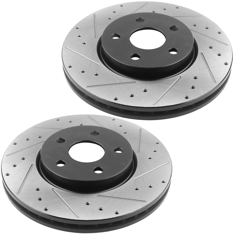 Front Drilled and Slotted Disc Brake Rotors Fit 2012 2013 2014 2015 2016 2017 2018 2019 Ford F-250 F-450 Super Duty[2013 2014 2015 2016 Ford F-350 Super Duty] 8 Lugs 4WD MotorbyMotor