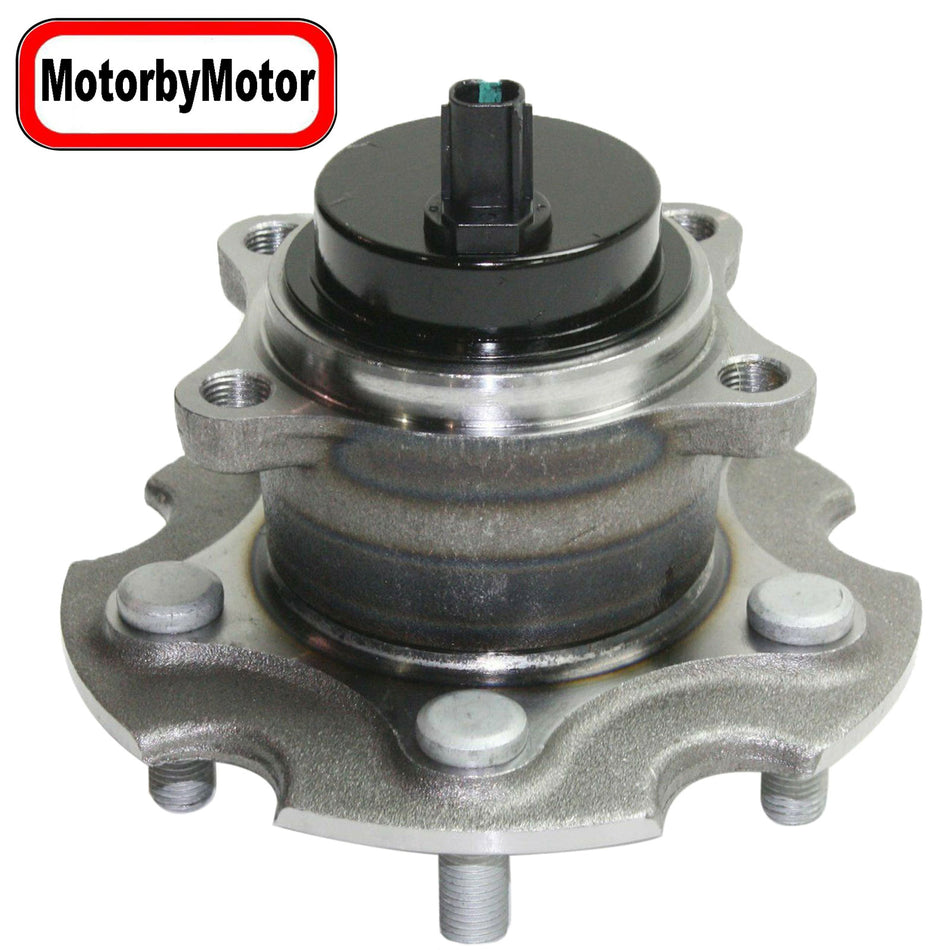 MotorbyMotor 512372 Rear Wheel Bearing and Hub Assembly with 5 Lugs, Lexus HS250H NX200T NX300 NX300H, Scion IM TC, Toyota RAV4 Low-Runout OE (w/ABS) MotorbyMotor