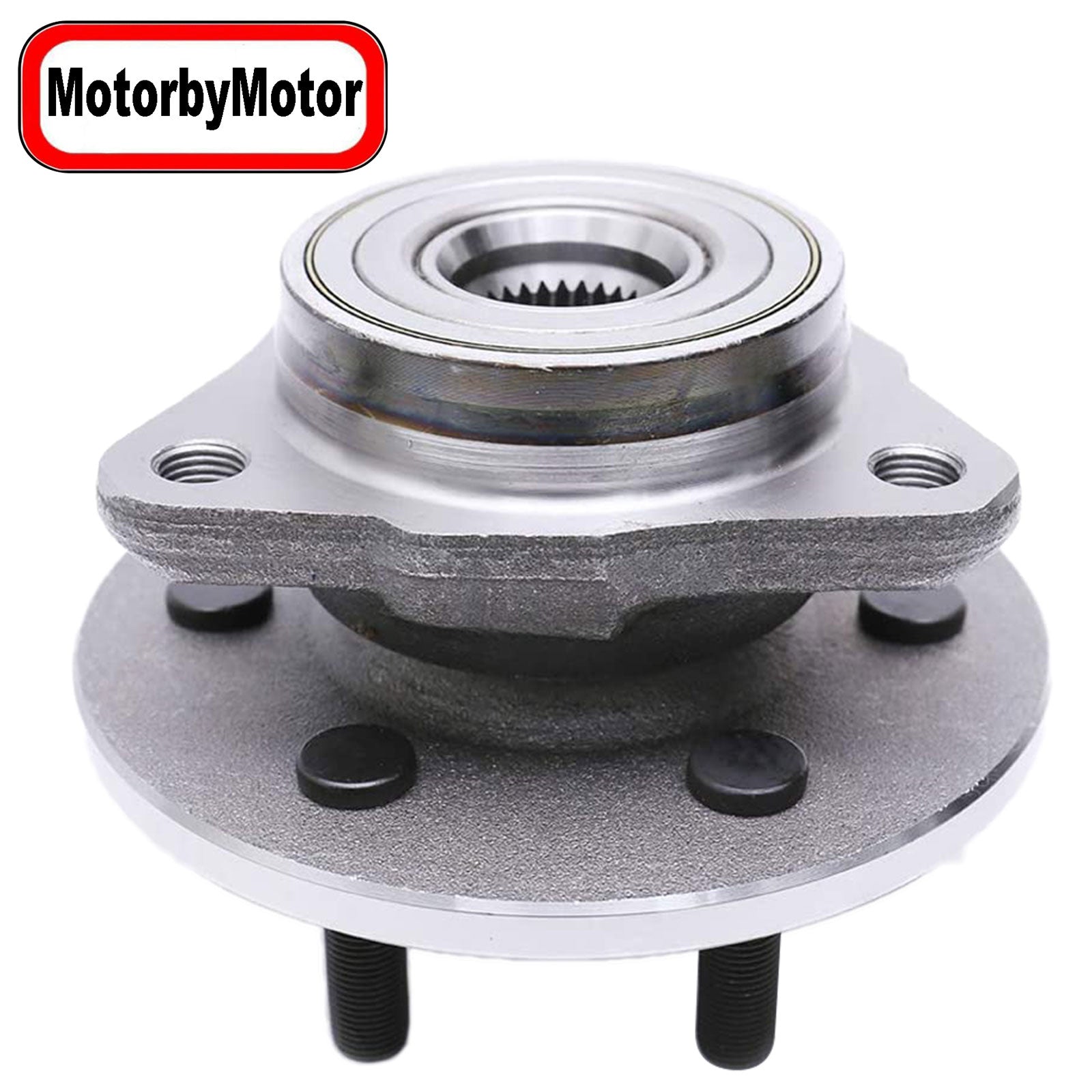 MotorbyMotor 515007 Front Wheel Bearing and Hub Assembly 4WD with 6 Lugs Fits for Dodge Durango Dakota Low-Runout OE Directly Replacement Hub Bearing (4x4) MotorbyMotor