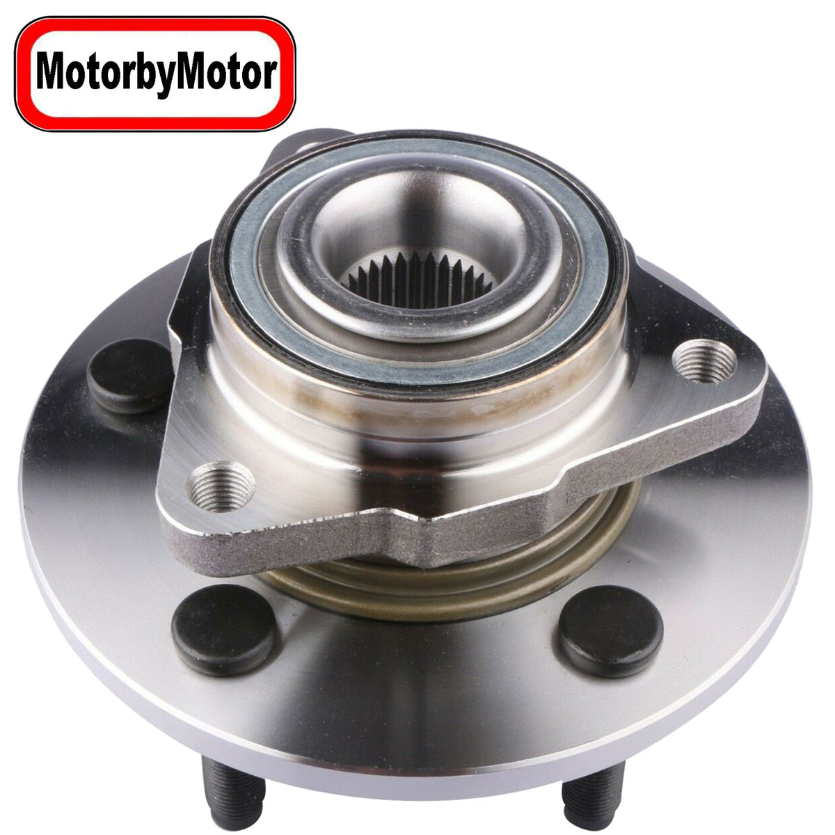 MotorbyMotor 515072 Front Heavy Duty Wheel Bearing Assembly with 5 Lugs 2002 Thru 2008 Dodge Ram 1500 Wheel Bearing and Hub Assembly (2-Wheel ABS) MotorbyMotor