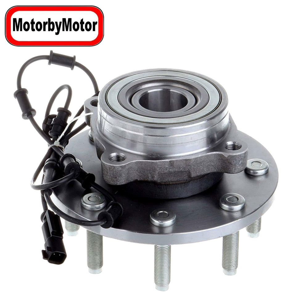 MotorbyMotor 515101 (4WD) Front Heavy Duty Wheel Bearing Assembly with 8 Lugs 2006-2008 Dodge Ram 1500 2500 3500 Wheel Bearing and Hub Assembly (4x4, w/ABS) MotorbyMotor