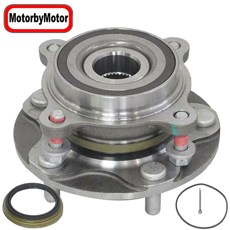 MotorbyMotor 950-002 (4WD) Front Heavy Duty Wheel Bearing Assembly with 5 Lugs Fits for 2008-2018 Toyota Sequoia, 2005-2018 Toyota Tundra Wheel Bearing and Hub Assembly (4x4) MotorbyMotor