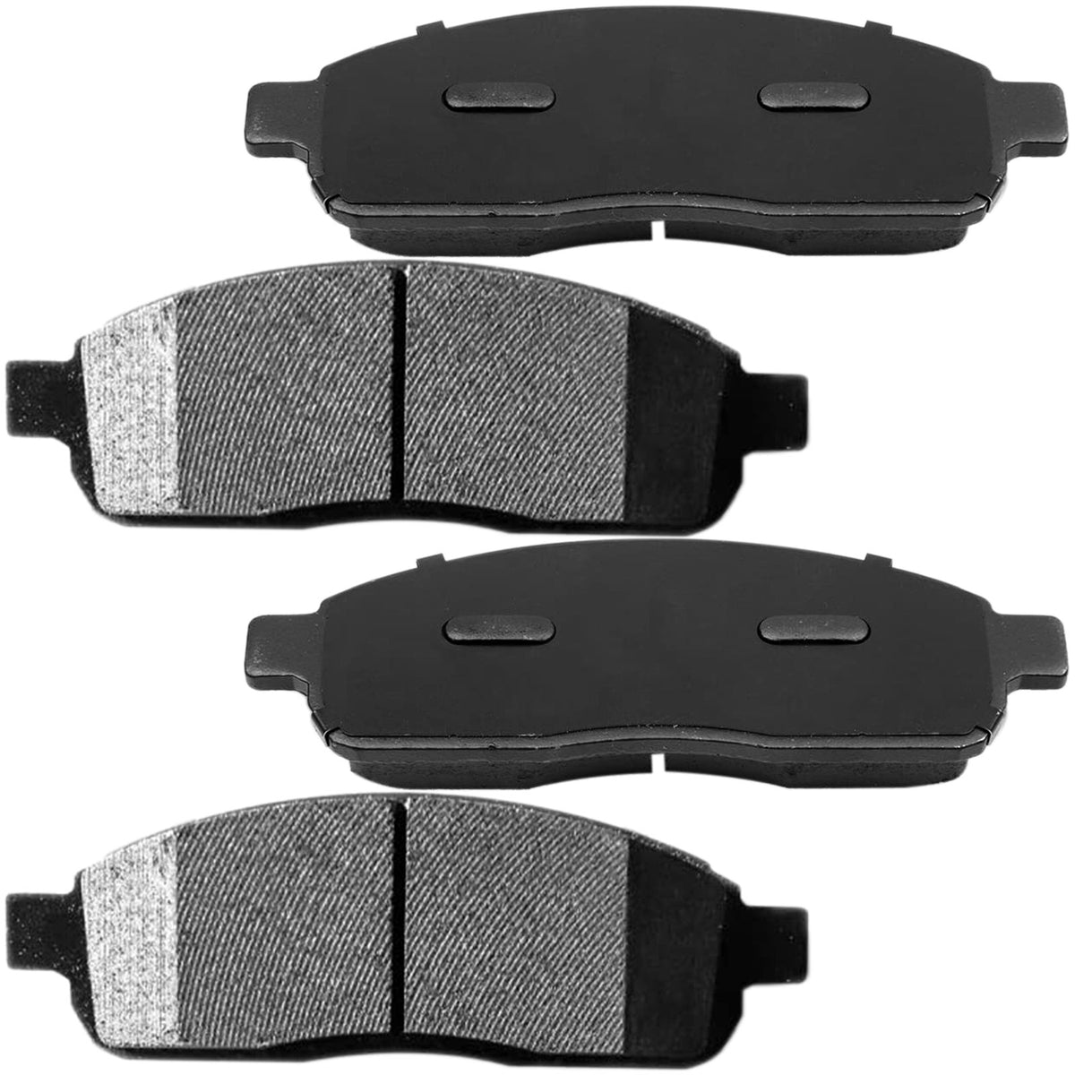 Front Ceramic Brake Pads w/Hardware Kits Fits for Ford F-150 2005-2008, Lincoln Mark LT 2006-2008 Low Dust Brake Pad (All Models)-4 Pack MotorbyMotor