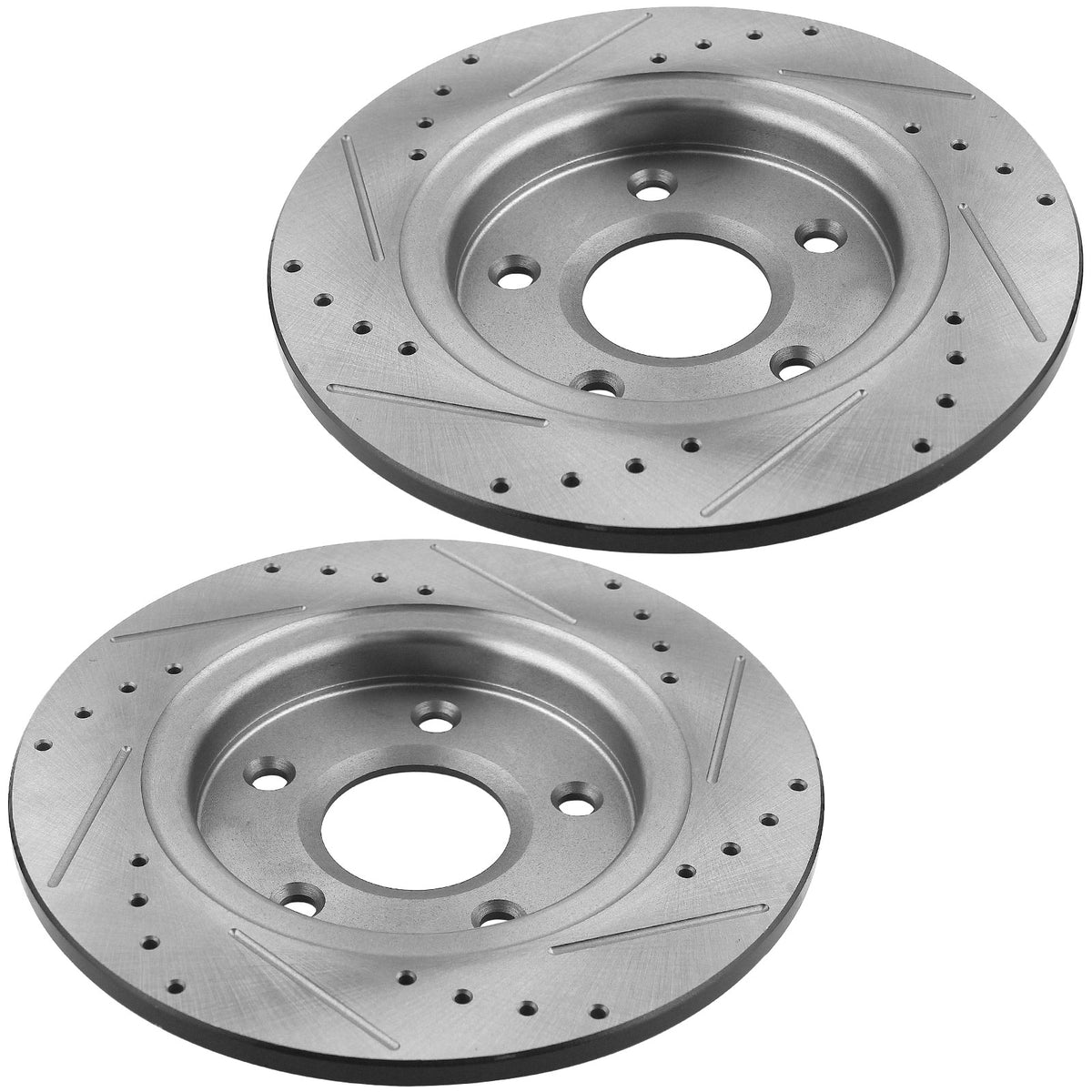 MotorbyMotor Rear Brake Rotors 305mm Drilled & Slotted Brake Rotor Fits for Chrysler Town & Country, Dodge Grand Caravan Journey, Ram C/V, Volkswagen Routan MotorbyMotor